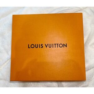 Louis Vuitton Magnetic Folding Gift Box Large Orange Saffron Storage Authentic